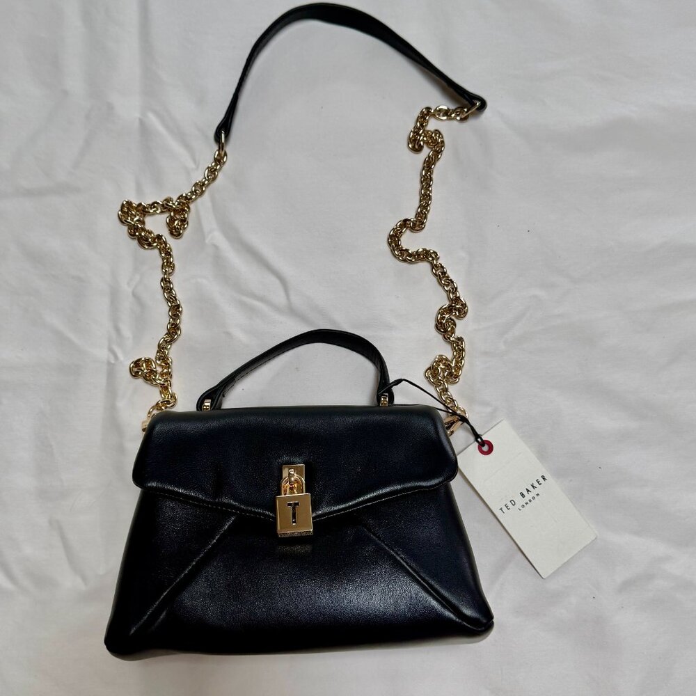 Ted Baker Poppy Small Satchel Crossbody Black Nappa Leather NWT - SO CUTE ❤️❤️ - Picture 7 of 7